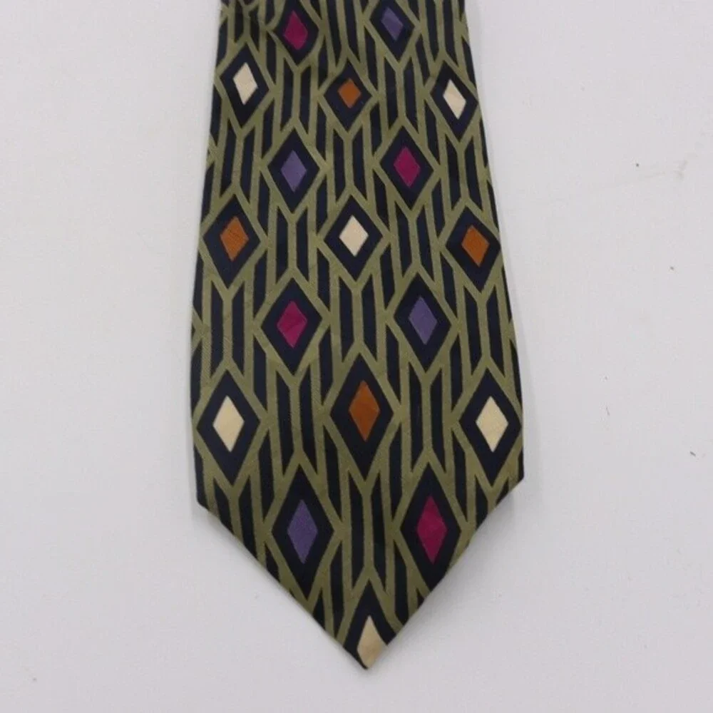 Caravaggio Silk Geometric Abstract Print Necktie